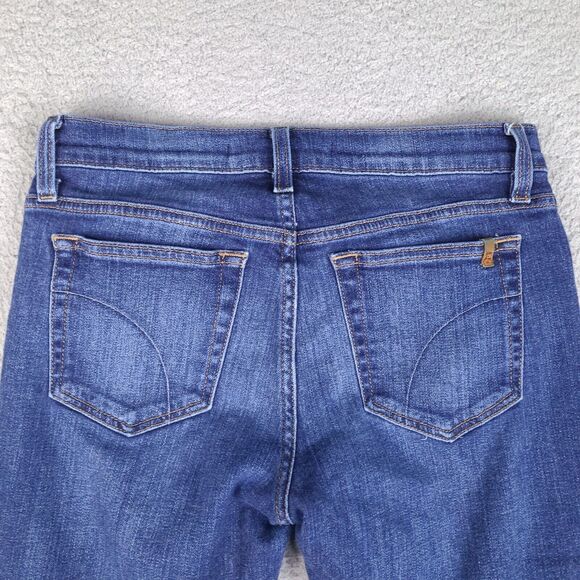 Joe's Jeans Womens Size 27 Blue Cuffed Cropped‎ Cotton Blend Stretch Low Rise - Picture 4 of 15